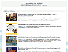 Tablet Screenshot of cdsdetimbioese.timbio-cauca.gov.co